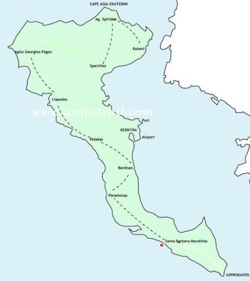 Corfu Trail kaart