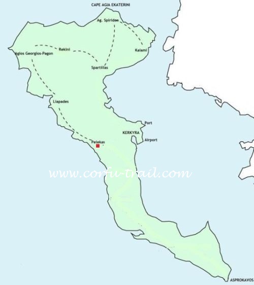 Corfu Trail map